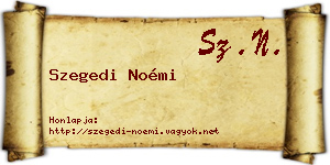 Szegedi Noémi névjegykártya