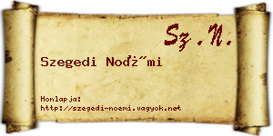 Szegedi Noémi névjegykártya